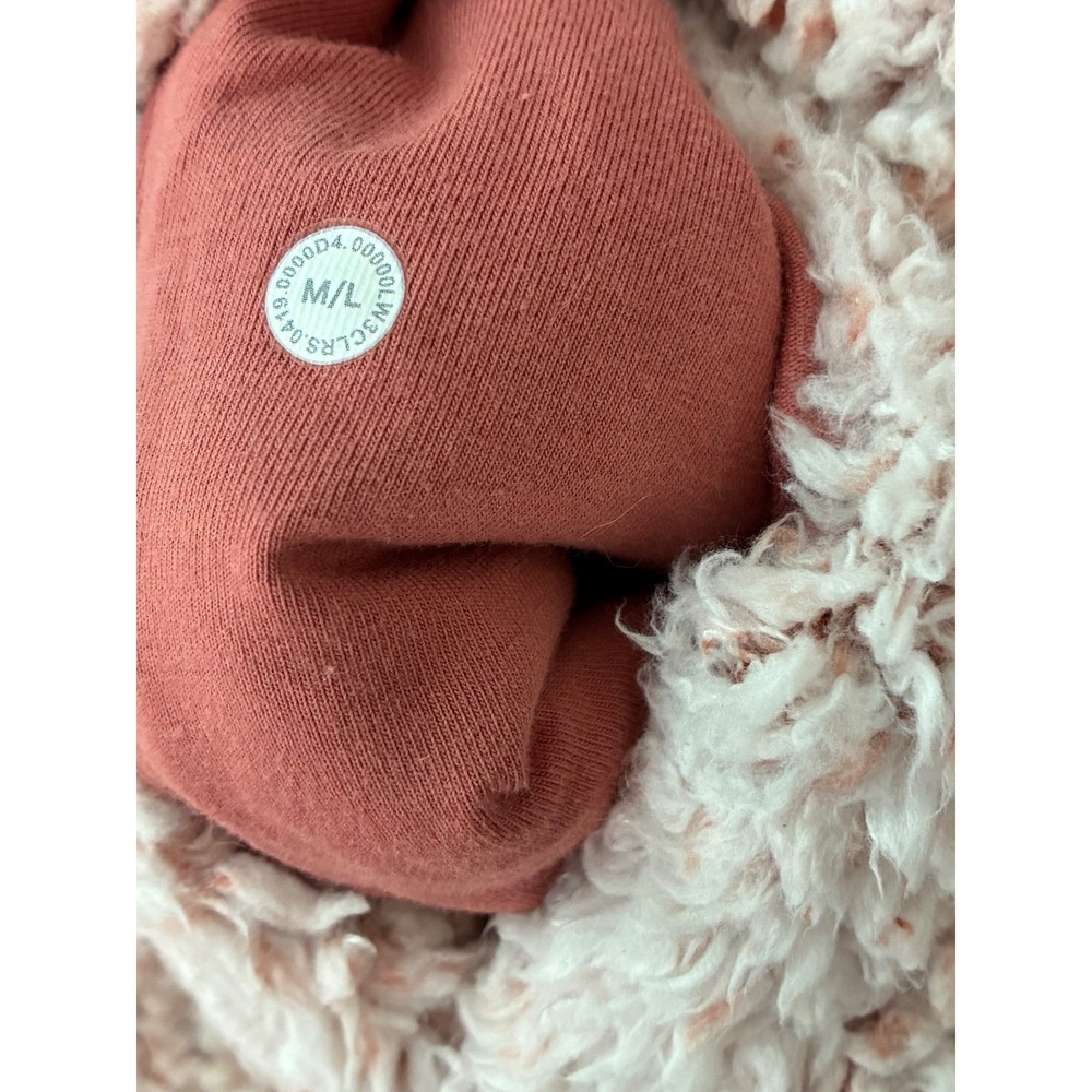 Lululemon Oh So Sherpa Pullover M/L Pink Cream Fleece Funnel Neck - Picture 7 of 7